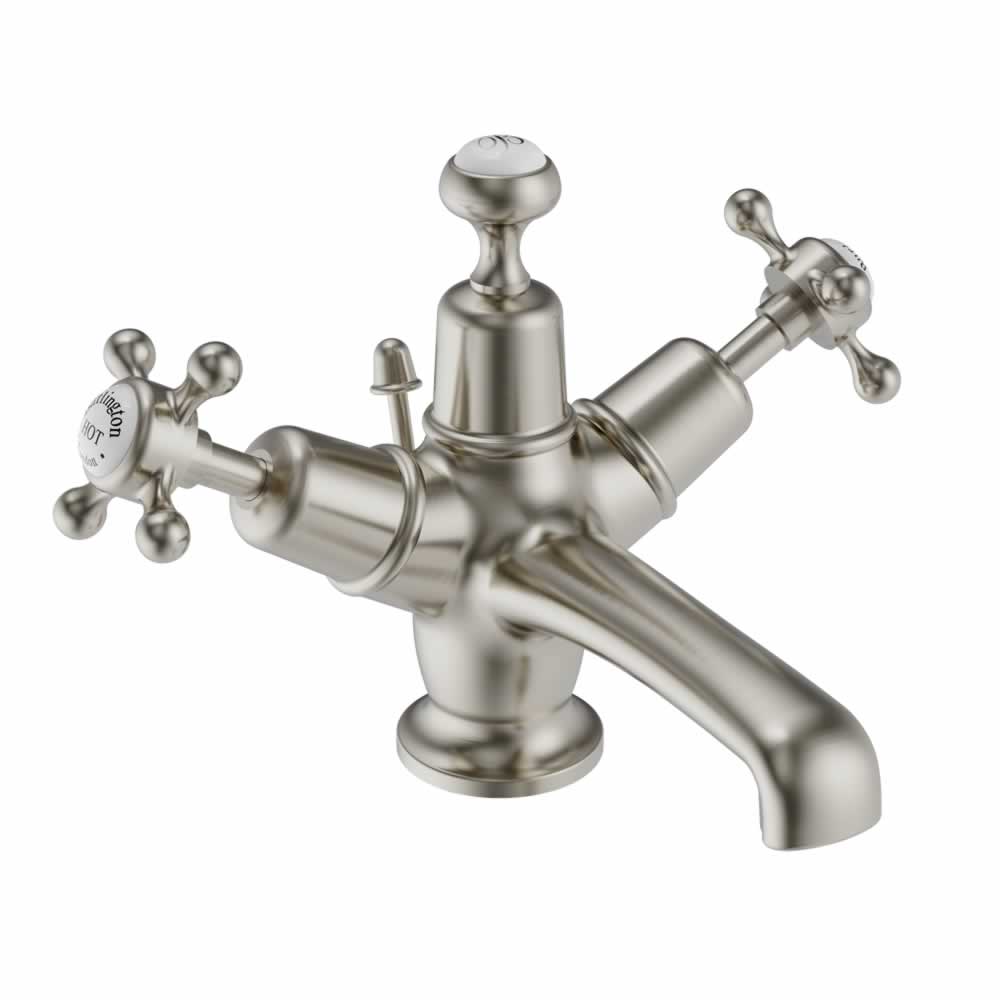 Claremont basin mixer with pop-up waste
